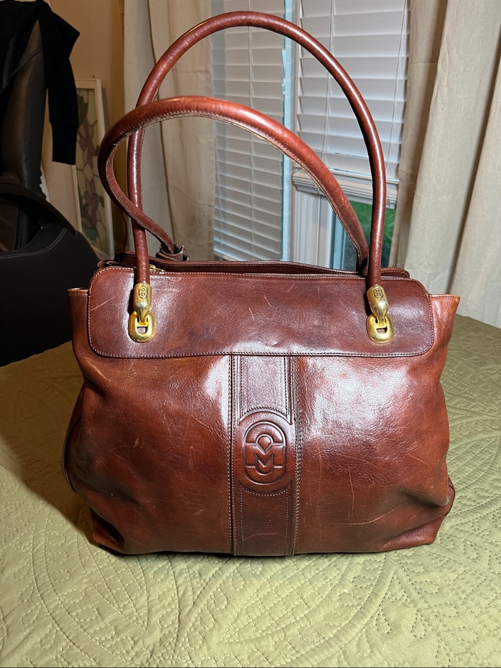 Marino Orlandi Italian-Made VTG Bag in Cognac WEEKEND TRAVELER BAG